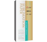 JEXNOVASHOP-Lot de 100 feuilles de papier de sublimation pour tasse - 120 g/m² - 102 x 241 mm - Compatible avec imprimantes à sublimation Epson, Sawgrass, Ricoh, Brother