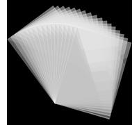 JEXNOVASHOP-Lot de 120 Pochettes Transparentes A4, Pochette Coin Transparente A4, Pochette Plastique Ouverture Cote, en Plastique, Solides