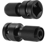 JEXNOVASHOP-Lot de 2 adaptateurs de douille 1/2"" carré à 1/4"" hexagonal, convertisseur de mandrin à libération rapide pour clé à cliquet à impact et douille de porte-embout de tournevis