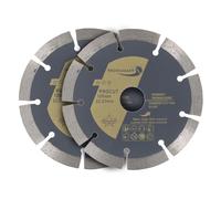 JEXNOVASHOP-Lot de 2 disques à tronçonner diamantés universels 125 x 22,2 mm Béton, pierre, brique 125mm Disque diamant 10mm Segment