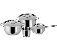 Jexnovashop-Lot De 7 Ustensiles De Cuisine En Acier Inoxydable: Casserole À Deux Poignées 18 Cm, Casserole Creuse 22 Cm, Bouillie-Lait 12 Cm, Manche Long 14 Cm, Couvercles