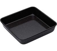 JEXNOVASHOP-MasterClass Plaque à pâtisserie carrée, en acier résistant aux rayures et à l'induction, avec revêtement en émail vitrifié, 23 cm (9 pouces), noir