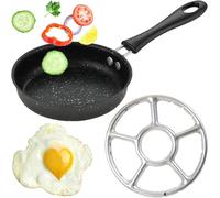 Jexnovashop-Mini Poêle À Omelette 14cm Mini Poêle À Oeufs Portable Poêle À Frire Pour ?ufs Avec Cuisinière À Gaz Pour Omelettes, Boulettes, Camping¿Pierre De Riz¿