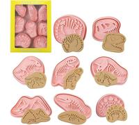Jexnovashop-Moule À Biscuits Fossiles De Dinosaure, Machine De Découpe De Biscuits De Dinosaure, Moule De Découpe De Biscuits En Forme D'os De Dinosaure, Moule De Sceau De Dinosaure 3d, Outil De Cuis