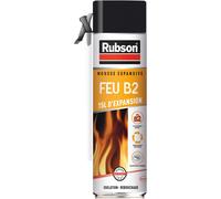 JEXNOVASHOP-Mousse expansive Feu B2, Mousse isole et rebouche résistante au feu, Isolant thermique multi-supports pour intérieur & extérieur, isolant blanc, aérosol 500 ml