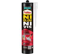 JEXNOVASHOP-Ni Clou Ni Vis Fix Objets Lourds, Colle de fixation forte tous supports, colle de construction puissante et flexible, colle blanche, cartouche de 460 g