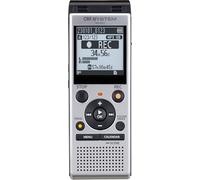 JEXNOVASHOP-Om System WS-882 Enregistreur Vocal numérique Haut de Gamme avec Microphones stéréo, 6 Modes d'enregistrement, Connexion USB directe, Support intégré, mémoire Interne de 4 Go, Argent