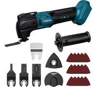 JEXNOVASHOP-Outil Multifonction Oscillant Sans Fil, Scie Oscillante pour Makita 18V Batterie, Multitool à 6 Vitesses Réglables, Scie Multifonction pour enlever, gratter, couper (Sans Batterie)