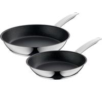 Jexnovashop-Permadur Advance Lot De 2 Poêles À Frire 28 + 24 Cm En Acier Inoxydable Cromargan Revêtement En Acier Inoxydable Passe Au Four