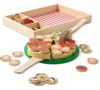 JEXNOVASHOP-Pizza En Bois 63 Pièces - Jeu Imitation - Jouet En Bois - Jouet D'Activité, De Développement Et D'Apprentissage - Cadeau Enfant 3 Ans Et +