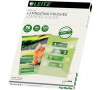 JEXNOVASHOP-Pochettes de plastification, 80 microns, Format A4, Pack de 100 pochettes, Finition Brillante, Haute qualité, pour toutes les plastifieuses à chaud A4 et A3, 33818