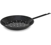 JEXNOVASHOP-Poêle à Marrons en Acier Vitrifié Antiadhésive - Poêle Perforée pour Cuire les Châtaignes sur Flamme, Barbecue ou Feu de Cheminée - 26 cm