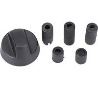 JEXNOVASHOP-Poignée tournante noire avec adaptateurs pour cuisinière et four universel pour toutes les marques