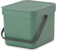 JEXNOVASHOP-Poubelle Sort & Go 6L (Vert Foncé) ¿ Système de tri des déchets avec poignée de transport, couvercle amovible et à ouverture permanente ¿ Poubelle cuisine à nettoyage facile sans rebords