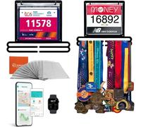 Jexnovashop-Présentoir À Médailles Pour Course À Pied Jusqu'à 50 Médailles, Plus De 100 Dossards De Course À Pied
