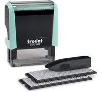 Jexnovashop-Printy Typomatic 4912t - Tampon Encreur Professionnel Automatique 4 Lignes - Empreinte 47 X 18 Mm À Composer Soi-Même (Vert Pastel)