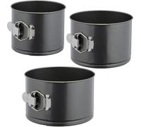 Jexnovashop-Relaxdays Moule À Panettone, Haut, Set De 3, Ø 14/16/18 Cm Rond, Antiadhésif, Gâteau À Étages, Acier, Anthracite