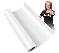 Jexnovashop-Rouleau Vinyle Thermocollant Blanc 30,5 Cm × 5 M, Flex Thermocollant Pour Tissus, Tissus Vinyle Thermocollant Pour Cricut Machine De Découpe Silhouette, Motifs Diy