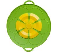 JEXNOVASHOP-S Ø 14-18 cm Protection anti-éclaboussures Couvercle universel Silicone de qualité supérieure et sans BPA Résistant à la chaleur Passe au lave-vaisselle Couleur : vert