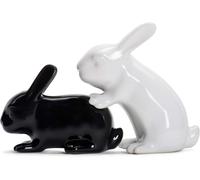 JEXNOVASHOP-Salière et poivrière en forme de lapin - Salière et poivrière en céramique - Décoration pour la cuisine - Cadeau de Noël, d'anniversaire de mariage