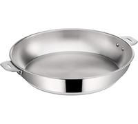 Jexnovashop-Salvaspazio Poêle En Acier Inoxydable 18/10 Ø 26 Cm, Casserole Induction, Gaz Et Four Jusqu'à 250 °C, Empilable Et Simple À Ranger, Fond Lagotherm 3 Couches, Poignées Avec Supports Riveté
