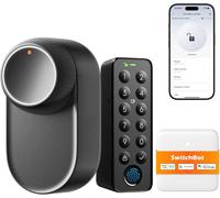 JEXNOVASHOP-Serrure Ultra WiFi connectée avec écran Tactile de Keypad, Verrouillage de Porte à Empreinte Digitale, Verrouillage de Porte Intelligente, Système à Triple Alimentation