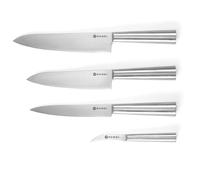 Jexnovashop-Set De Couteaux De Cuisine, 4 Pièces, Compris Couteau De Chef, À Découper, À Éplucheur, Poignée Ergonomique, Résistante À La Corrosion, Lames Durables, En Une Seule Pièce D'acier Inoxydab