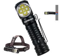 Jexnovashop-Sofirn Hs41 Lampe Frontale, 4000 Lumens, Portée D'éclairage 325 M, Lampe De Poche Led Rechargeable Usb C, 9 Modes, Avec Batterie, Pour La Course, Le Jogging, La Pêche, Le Camping