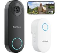 JEXNOVASHOP-Sonnette Connectée Filaire Caméra 5MP WiFi, Doorbell Extérieure Étanche avec Carillon 2,4/5 GHz, Alertes de Détection Humaine, Grand Angle 180°, Audio Bidirectionnel, Video Doorbell WiFi