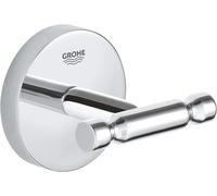 JEXNOVASHOP-Start Cosmopolitan Patère Murale pour Salle de Bain, Fixations Cachées, Platine de Fixation Incluse, Métal, A coller QuickGlue ou à visser, Chromé, 41168000