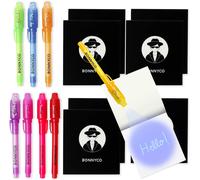 Jexnovashop-Stylo Encre Invisible Et Carnet De Notes, Pack De 8 Petits Cadeaux Anniversaire Garçons Et Filles. Cadeau Anniversaire Enfants, Cotillons, Jouets Pinata. Pochette Surprise, Prix D'école É