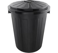 JEXNOVASHOP-Supermax-Bac avec couvercle, polypropylène, 50 l, 50 x 55 x 50 cm, Mats, gris graphite