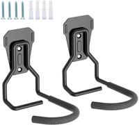 Jexnovashop-Support De Vélo Mural ¿ Crochets Vélo Muraux Robustes 35kg, Porte-Vélo Vertical Accroche Velo Gain De Place Pour Garage/Intérieur, Compatible Avec Vélo De Route/Vtt (Noir, Lot De 2)