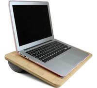 JEXNOVASHOP-Support Ordinateur Portable Lit et Canapé, Plateau Bambou avec Coussin Rembourré, Bois Léger, Pose PC Portable Ergonomique