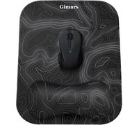 JEXNOVASHOP-Tapis de Souris, Tapis de Souris Ergonomique Repose Poignet Gel, Grand Support Mouse Pad avec Base Antidérapante pour Ordinateur, Gamer Bureau, Dessous de Verre Gratuit Inclus, Carte