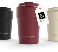 Jexnovashop-Thermo Coffee Mug-To-Go 380ml Tasse De Voyage 0.38 Litre Avec Isolation Tasse Thermique Étanche En Acier Inoxydable Pour Le Café Et Le Thé (Berry Red, 380ml)