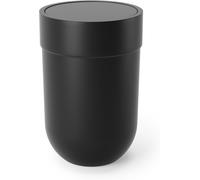 JEXNOVASHOP-Touch Poubelle de salle de bain. couvercle rotatif. Coloris noir. 5.9L. Dimension 19x26cm