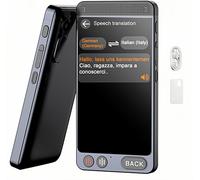 JEXNOVASHOP-Traducteur Vocal Instantané, Traducteur Vocal Instantané Sans Connexion avec 142 Langues, Traducteur Photo/WIFI/Sans Wifi/Français Hors Ligne, 5 Mégapixels 2000 mAh en Veille, Gris Mat