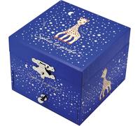 JEXNOVASHOP-TROUSSELIER - Sophie la Girafe. - Boîte à Trésors & Bijoux Musicale - Idéal Cadeau Enfant - Phosphorescent - Brille dans la nuit - Musique La Valse d'Amélie Poulain - Colori Bleu Nuit