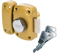 JEXNOVASHOP-Verrou de porte Bouton/Cylindre CYCLOP - Ouverture à Bouton intérieur, Clé extérieur - Cylindre ø 23 mm, Longueur 40 mm, 5 goupilles - 67600-40/SC - Anti crochetage - 3 clés