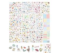 JEXOWIQ 1050 Pièces / 14 Feuille Autocollant Scrapbooking 4 Saison,gomettes, Gommettes Printemps été Automne Hiver 12 Mois Stickers Adulte Enfant pour DIY Bullet Journal Album Photo Artisanat Cahier
