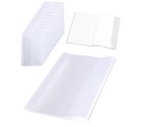 JEXOWIQ 12 pièces Protège-cahiers, A4 protège cahier transparent, Protege-cahier A4 transparent, Fabriqué en PVC, bonne flexibilité, largeur réglable, imperméable, pour lécole, le bureau