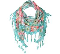 JEXOWIQ 1pcs Voile de Dentelle,Voile D'église Foulard L’écharpe Dentelle Pour Messe Latin Prier Ceremonie Mariage, pour les Demoiselles D'Honneur de Mariage de Masse,Élégant et beau,bleu lac