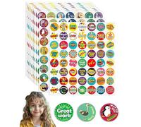 JEXOWIQ 560pcs Gommettes Enfant, Autocollants de Recompense pour Enfant, 2.5cm Animaux Autocollants de Récompense Self-Adhesive, Gommette Étiquette pour Élèves et Enseignants Scrapbooking DIY