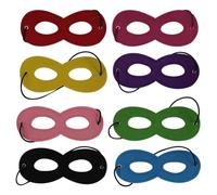 JEXOWIQ 8pcs masques pour les yeux en feutre, couleur masque carnaval,accessoires de costume pour Mardi Gras,carnaval, bal masqué，Halloween Masquerade Carnaval Party Costume Ball