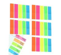 JEXOWIQ Languettes adhésives,1250PCS Marque Page Autocollant, Notes Autocollantes, Marqueur de Page Onglets D'Index pour Étiquettes Onglets séparateur Guides d'index, 5 Couleurs,75x50mm