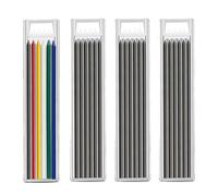 JEXOWIQ mine crayon - 24 pcs 2.8mm Recharges de Graphite Crayons de Charpentier, Réutilisables Résistantes à Rupture Recharges de Porte-Mine de Charpentier d'Argent,marquer,mine crayon chantier