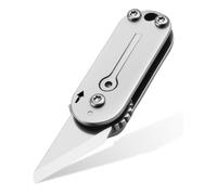 JEXOWIQ Mini Couteau EDC Porte-Clés Pliant en Titane,mini cutter, Petit Mini Couteau de Poche EDC Compact et Léger, Ouverture Facile à Une Main, Multi-Usage pour Activités Extérieures