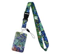 JEXOWIQ Porte-carte d'identité - 1 pcs porte-carte d'identité avec sangle, porte-clés, porte-badge, lanière avec mousqueton pour femmes, enseignants, infirmières, médecins, étudiants