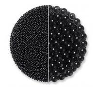 JEYEFFE Perles d'eau 60 g Noir 2-2,5 mm, 10-12 litres pour vases et Fleurs | Sachet de 60 g: 8 à 10 heures dans l'eau froide et les perles deviennent des sphères de 10-15 mm, soit 10-12 litres.